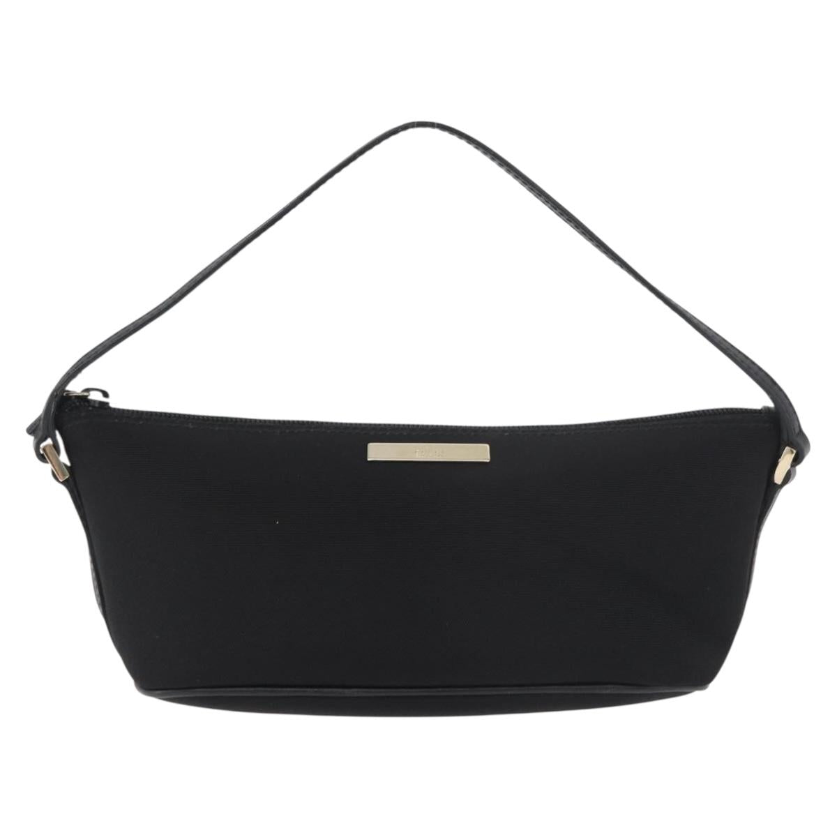 GUCCI Accessory Pouch Nylon Black Gold 0391103 Auth 181313A