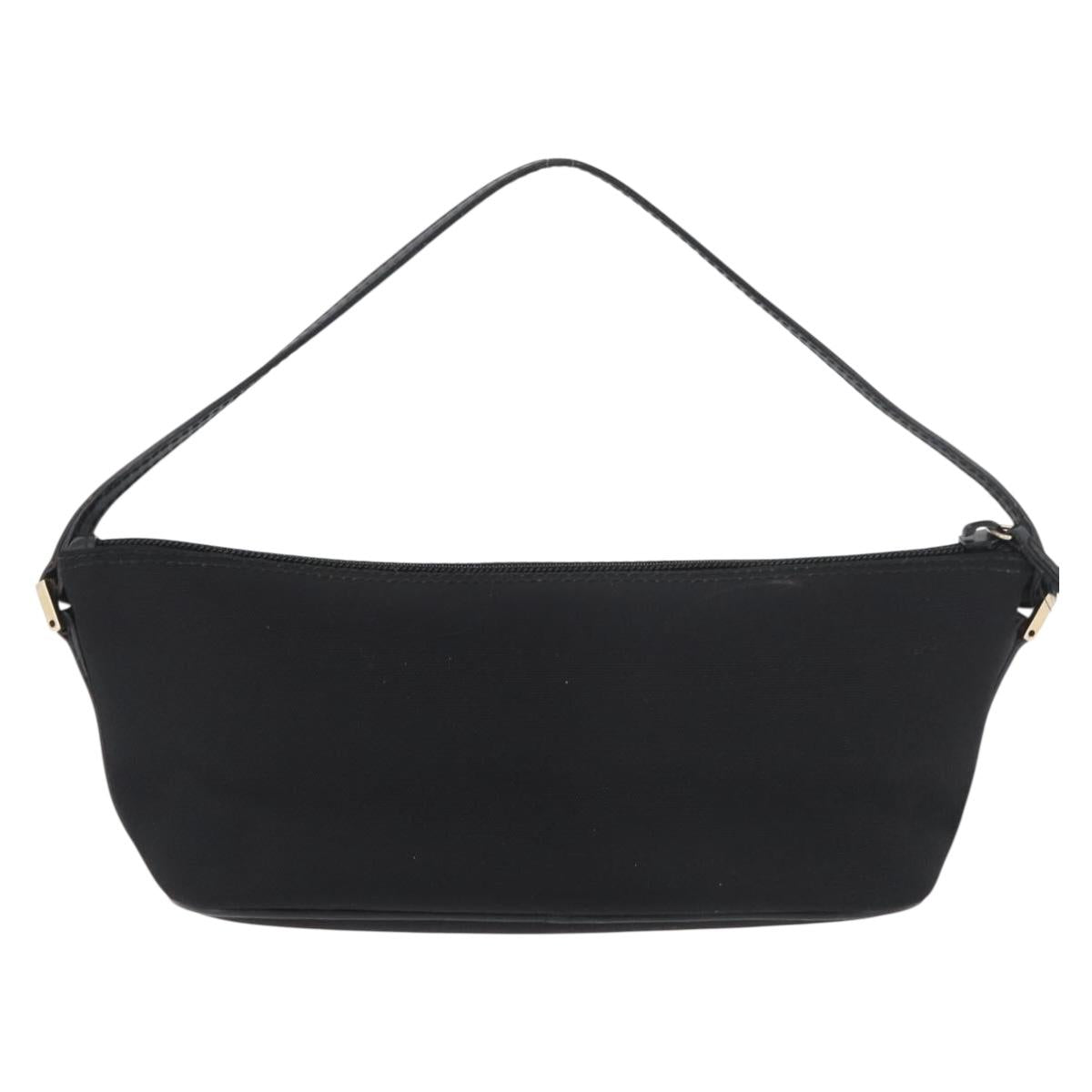 GUCCI Accessory Pouch Nylon Black Gold 0391103 Auth 181313A