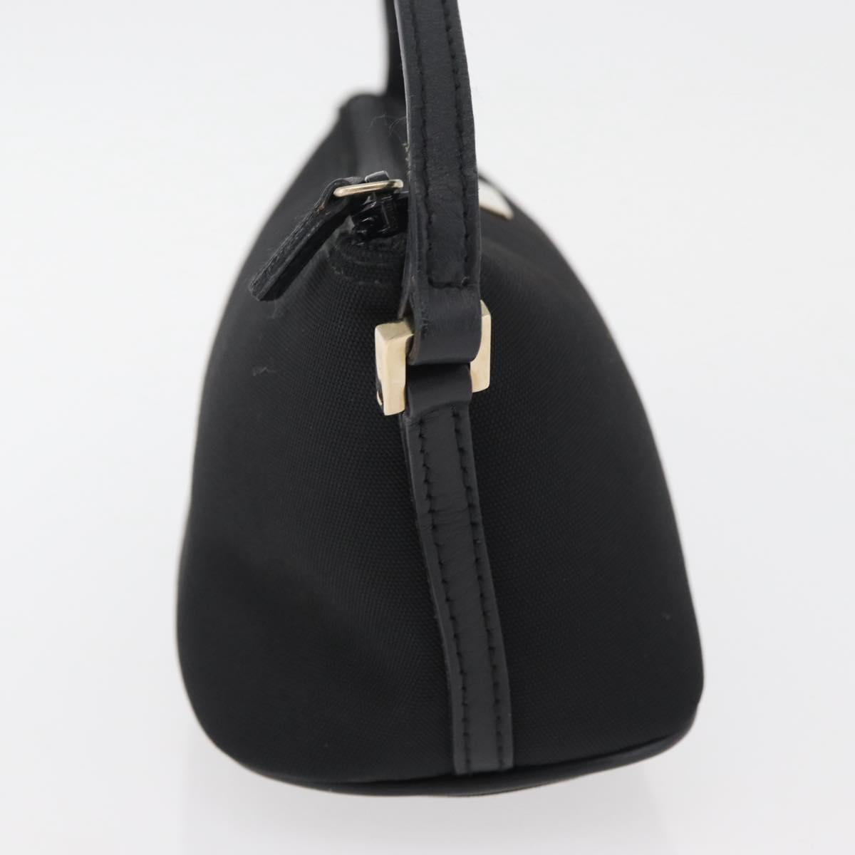 GUCCI Accessory Pouch Nylon Black Gold 0391103 Auth 181313A