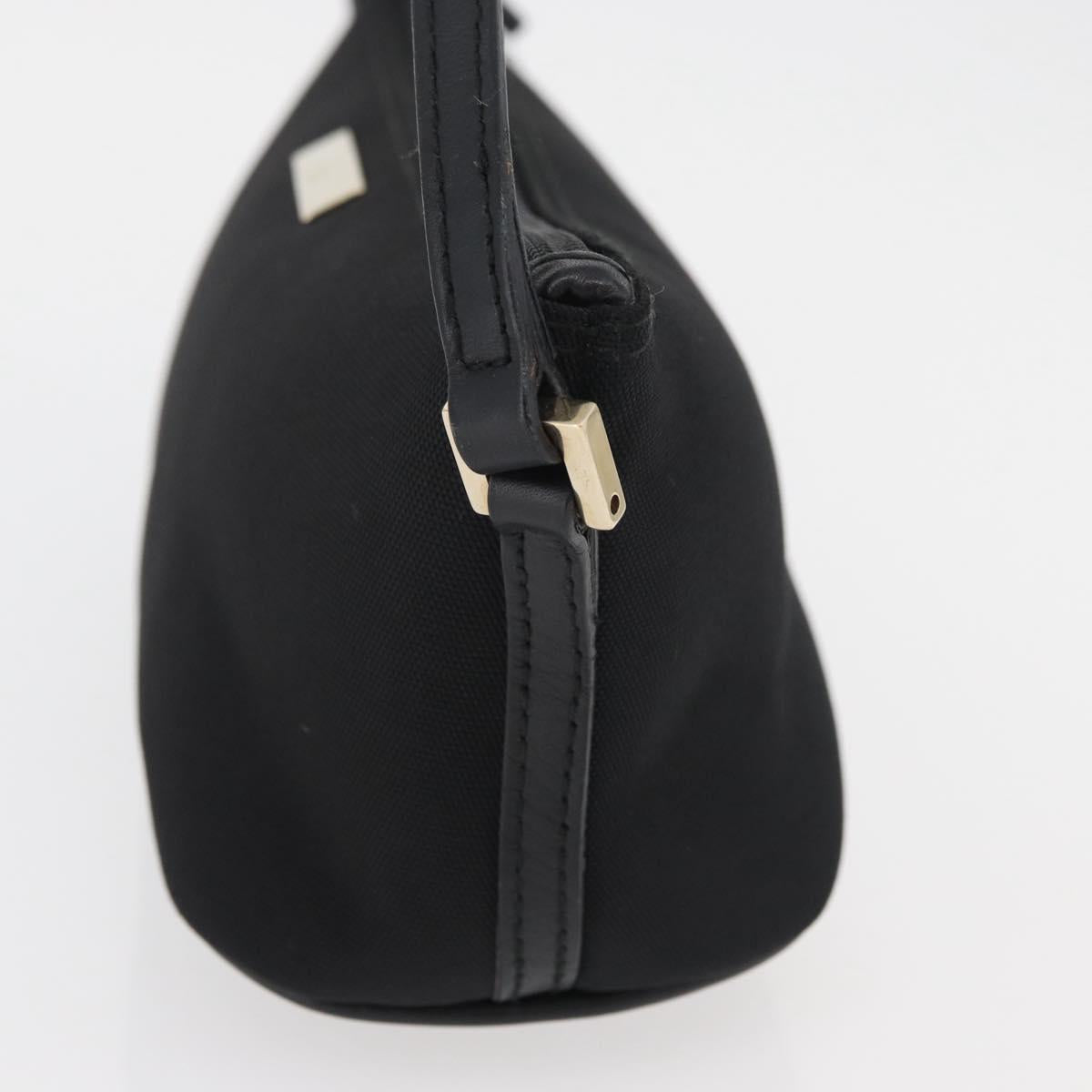 GUCCI Accessory Pouch Nylon Black Gold 0391103 Auth 181313A