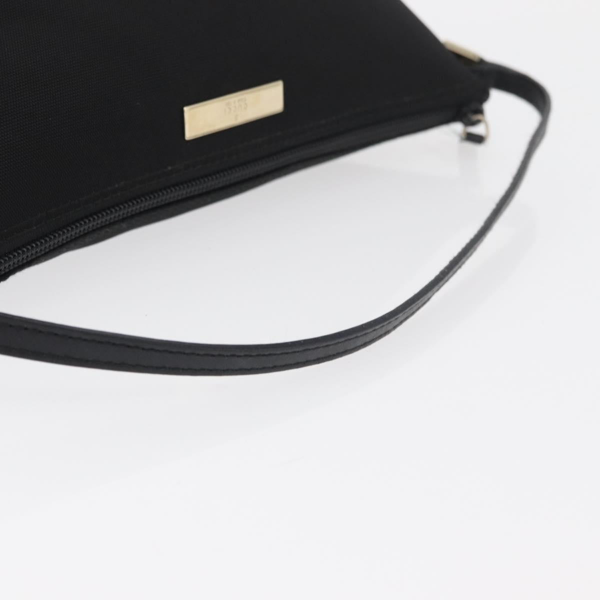 GUCCI Accessory Pouch Nylon Black Gold 0391103 Auth 181313A