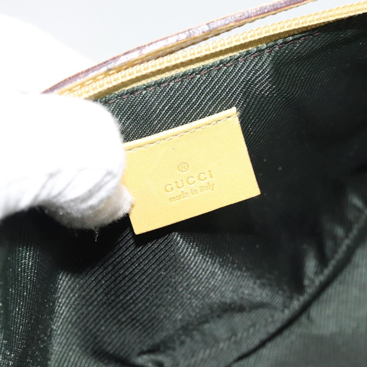 GUCCI GG Canvas Accessory Pouch Beige 07198 Auth 181316A