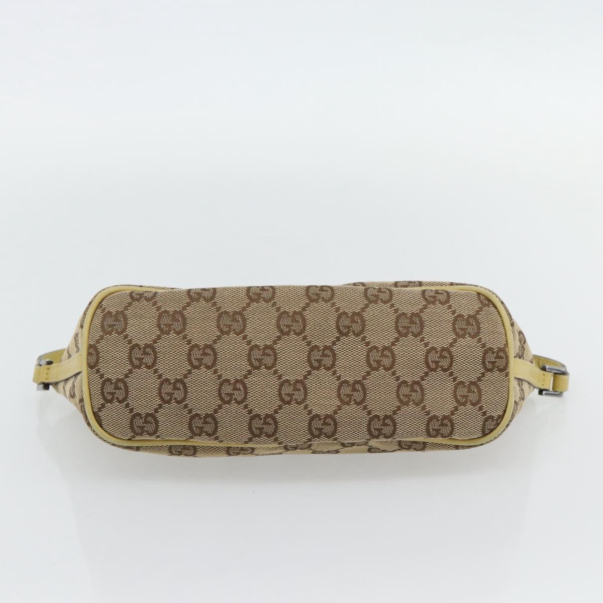 GUCCI GG Canvas Accessory Pouch Beige 07198 Auth 181316A