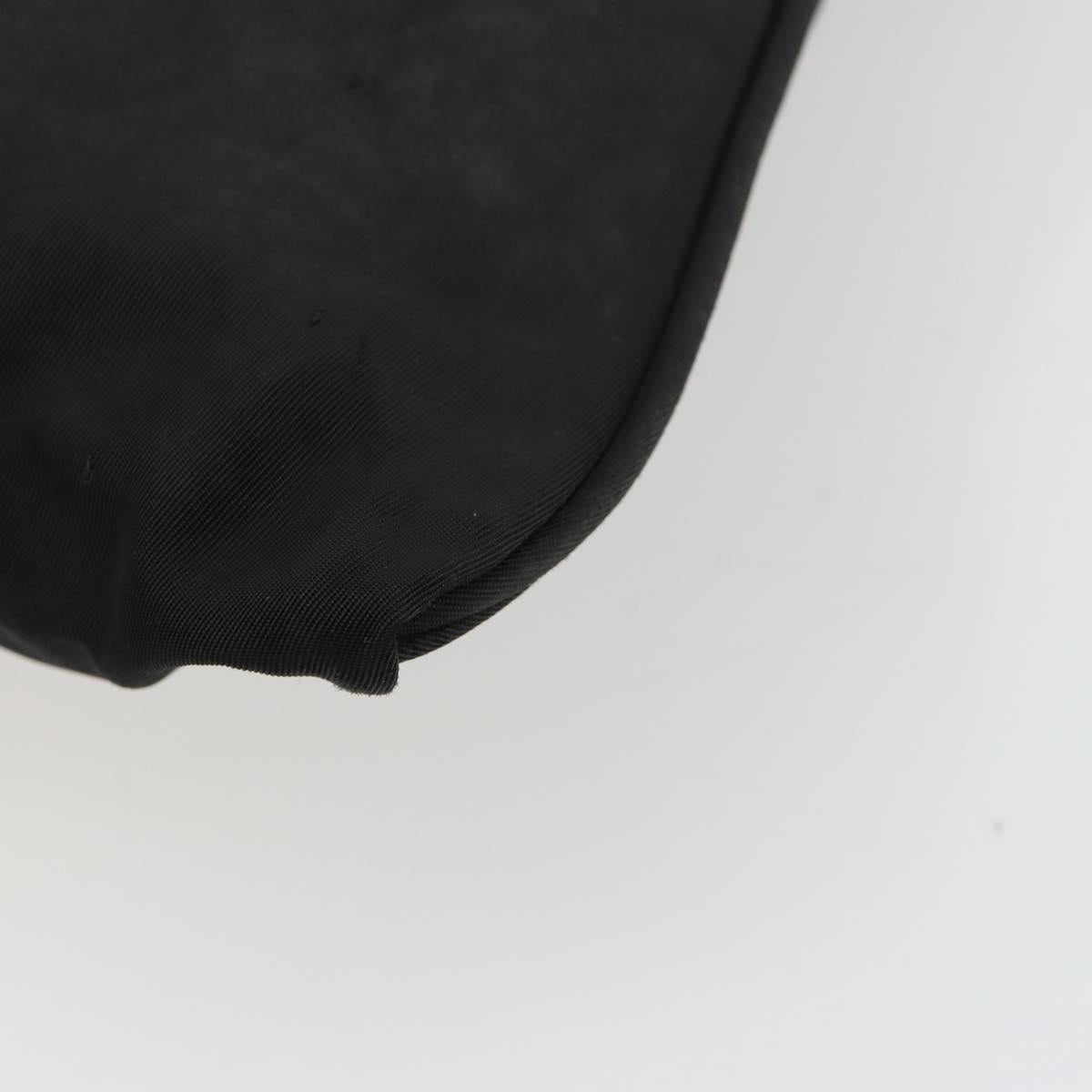 PRADA Shoulder Bag Nylon Black Silver Auth 181330