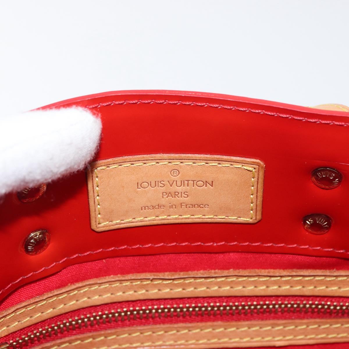 LOUIS VUITTON Monogram Vernis Reade PM Hand Bag Red Rouge M91088 LV Auth 181345