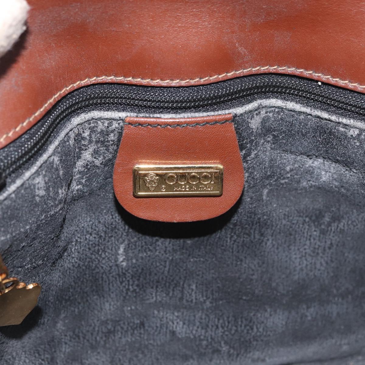 GUCCI Micro GG Supreme Shoulder Bag PVC Black Gold 004 104 0024 Auth 181357