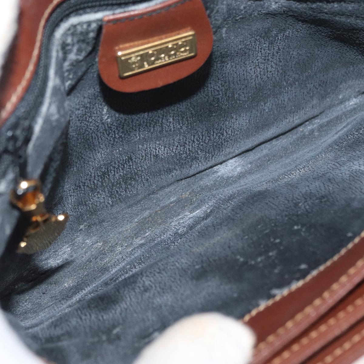 GUCCI Micro GG Supreme Shoulder Bag PVC Black Gold 004 104 0024 Auth 181357