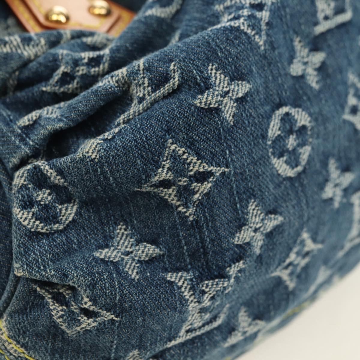LOUIS VUITTON Monogram Denim Preity Hand Bag Blue M95020 LV Auth 181366SAM