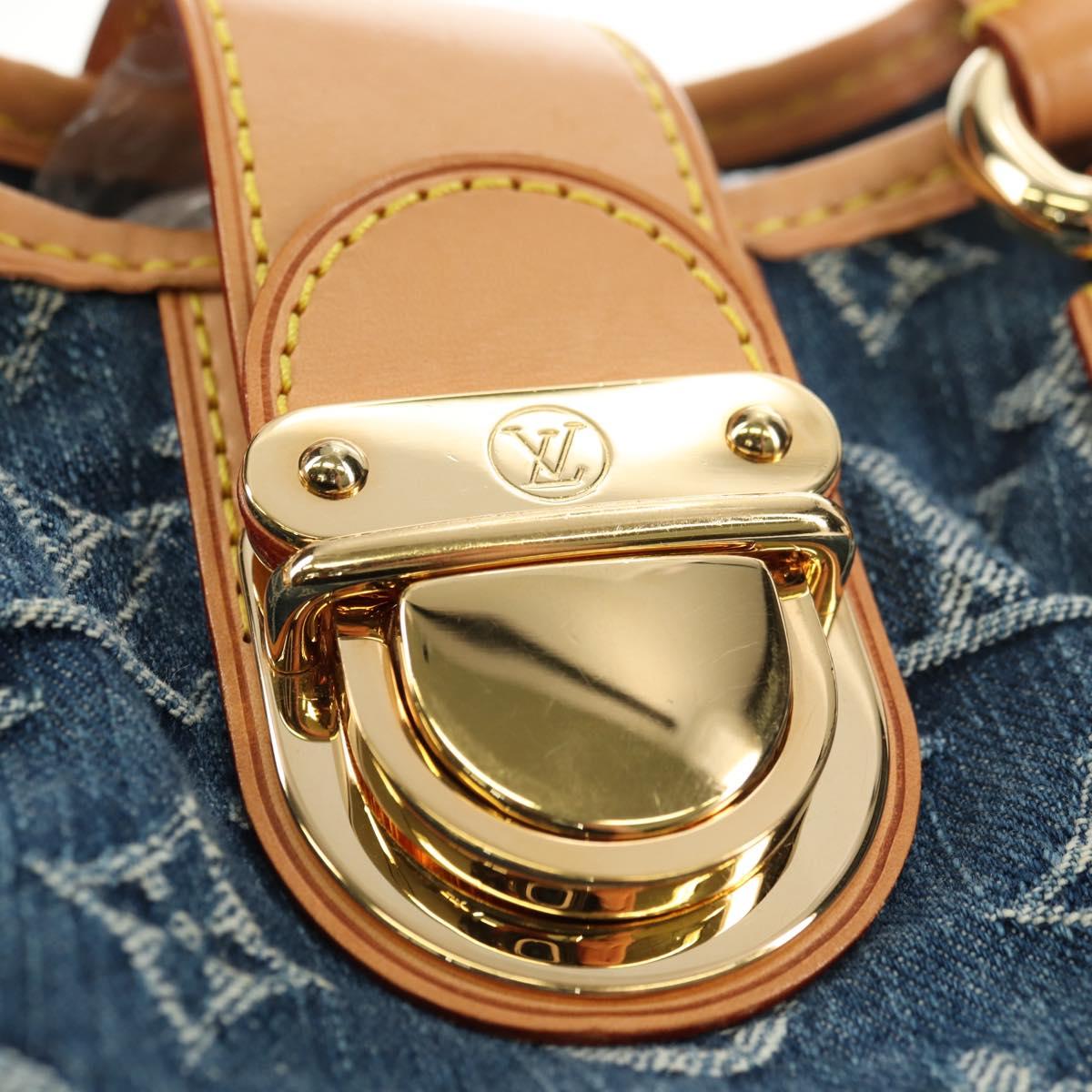 LOUIS VUITTON Monogram Denim Preity Hand Bag Blue M95020 LV Auth 181366SAM