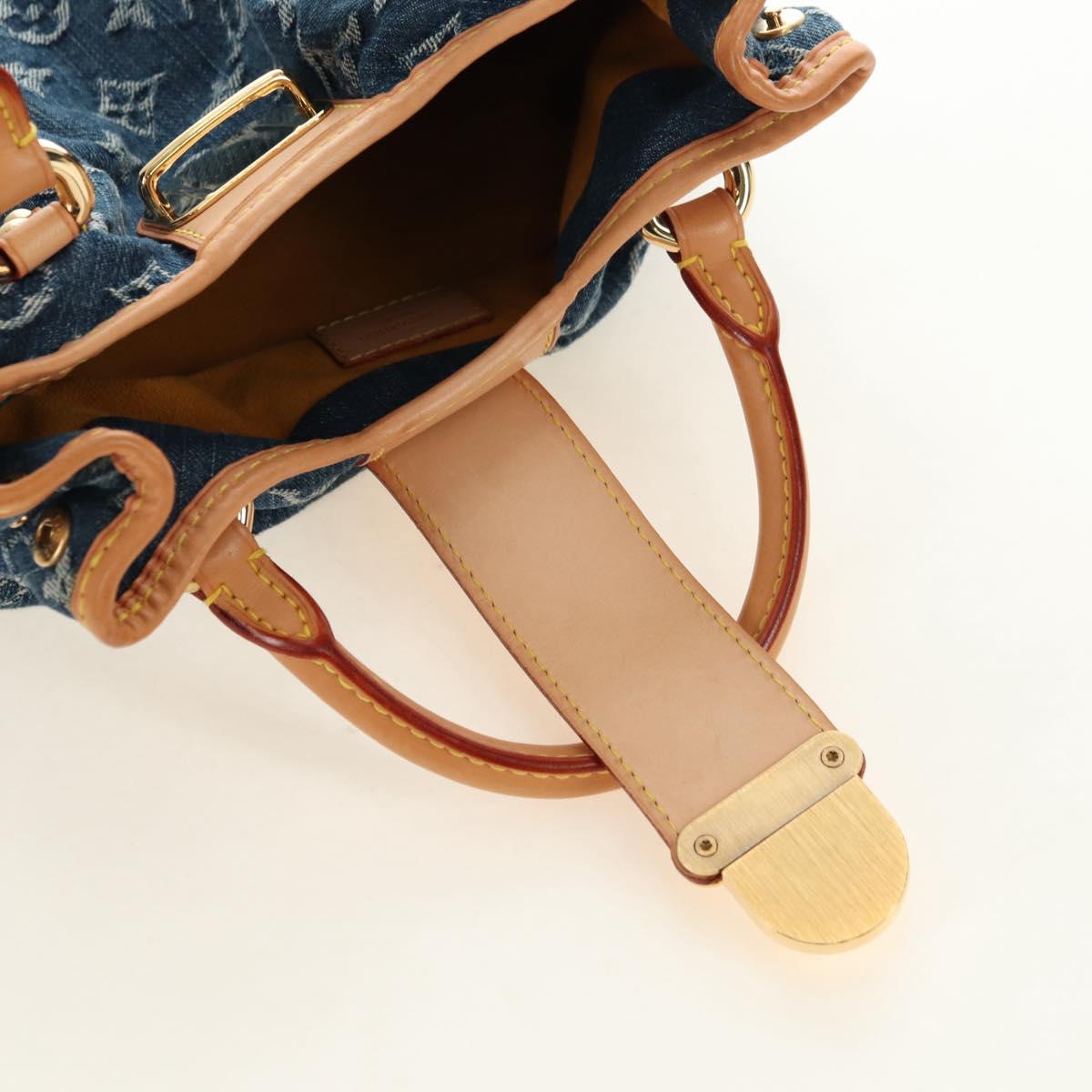 LOUIS VUITTON Monogram Denim Preity Hand Bag Blue M95020 LV Auth 181366SAM