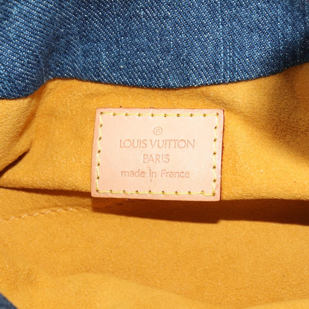 LOUIS VUITTON Monogram Denim Preity Hand Bag Blue M95020 LV Auth 181366SAM