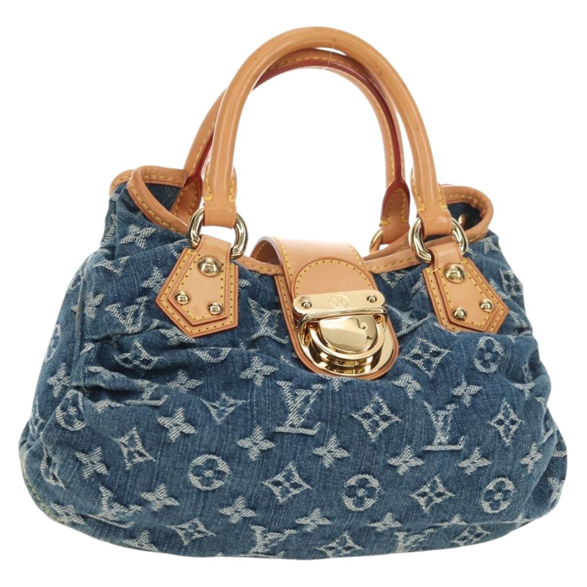 LOUIS VUITTON Monogram Denim Preity Hand Bag Blue M95020 LV Auth 181366SAM