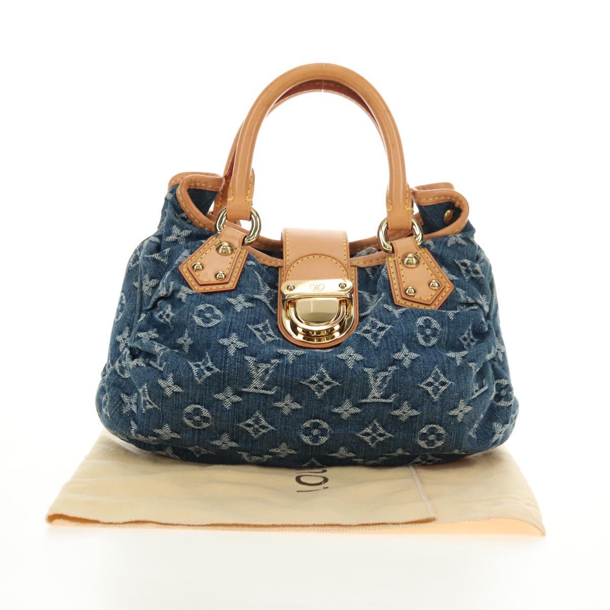 LOUIS VUITTON Monogram Denim Preity Hand Bag Blue M95020 LV Auth 181366SAM