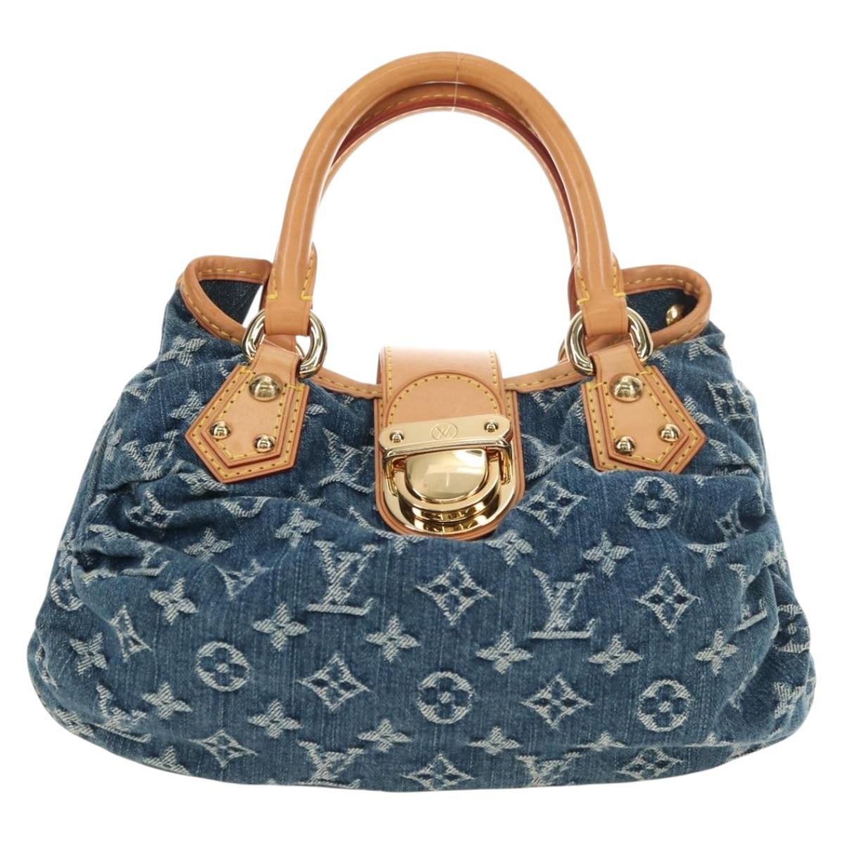 LOUIS VUITTON Monogram Denim Preity Hand Bag Blue M95020 LV Auth 181366SAM