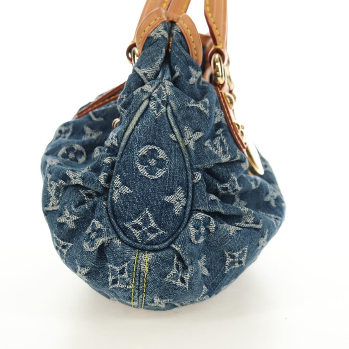 LOUIS VUITTON Monogram Denim Preity Hand Bag Blue M95020 LV Auth 181366SAM