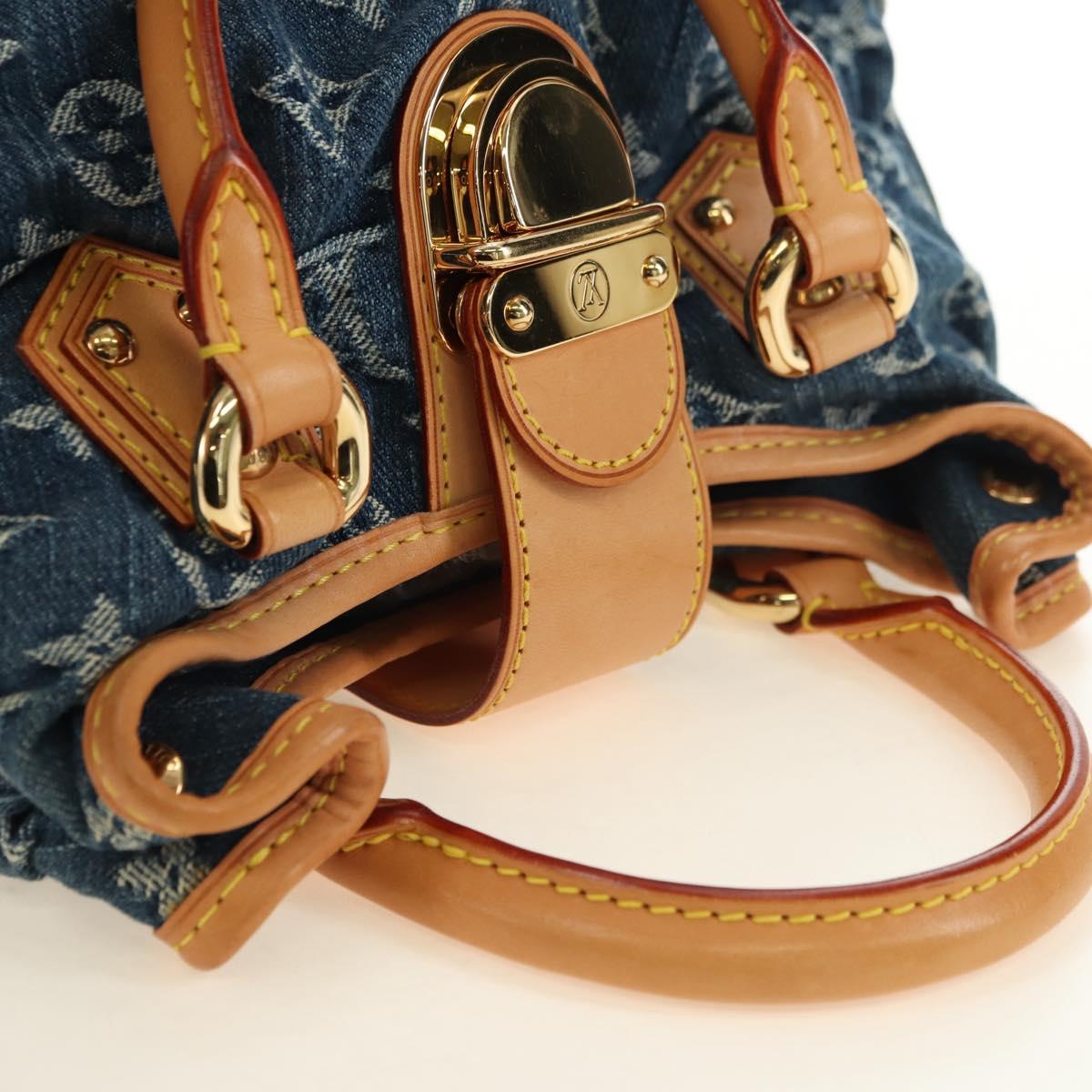 LOUIS VUITTON Monogram Denim Preity Hand Bag Blue M95020 LV Auth 181366SAM