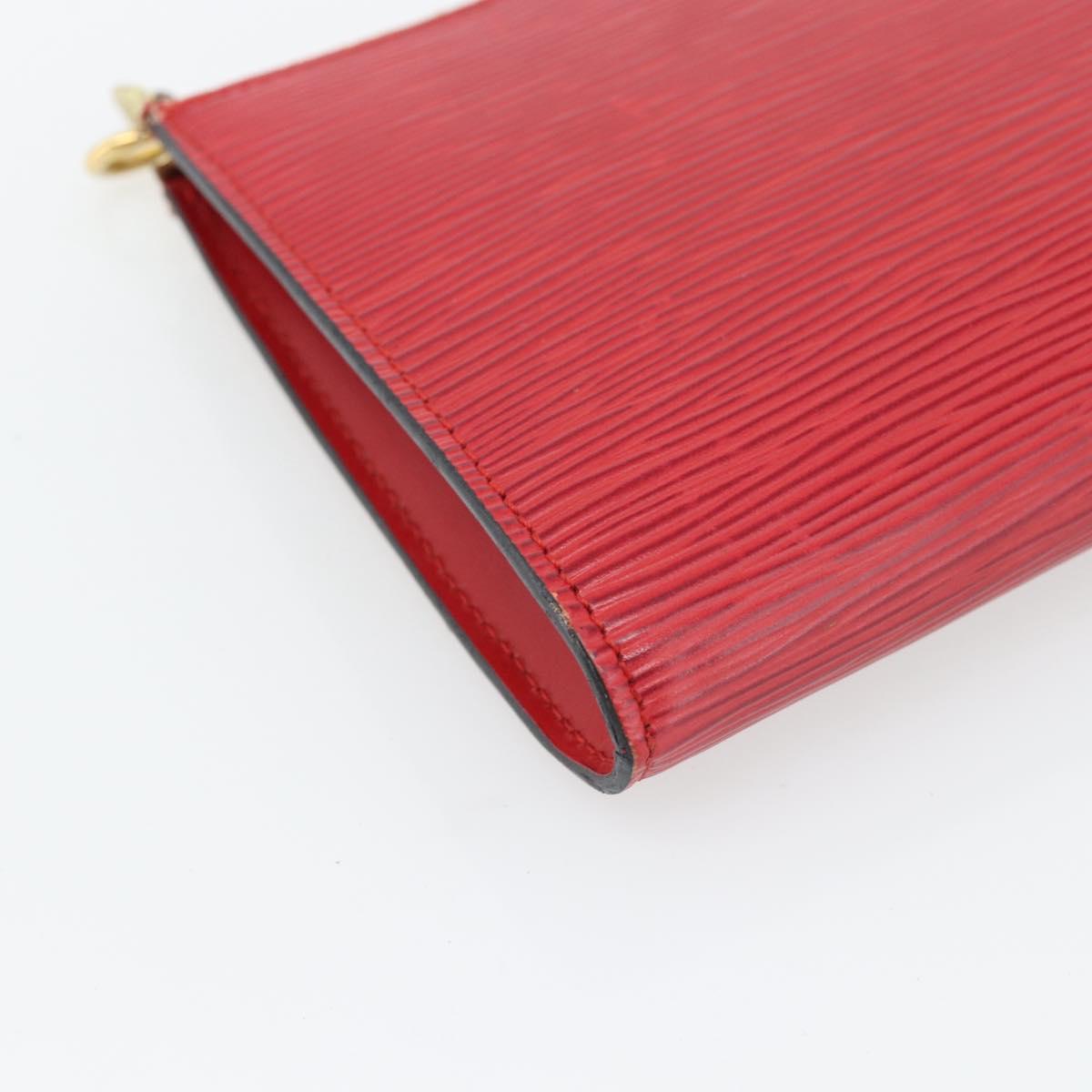 LOUIS VUITTON Epi Pochette Accessoires Pouch Red M52947 LV Auth 181376
