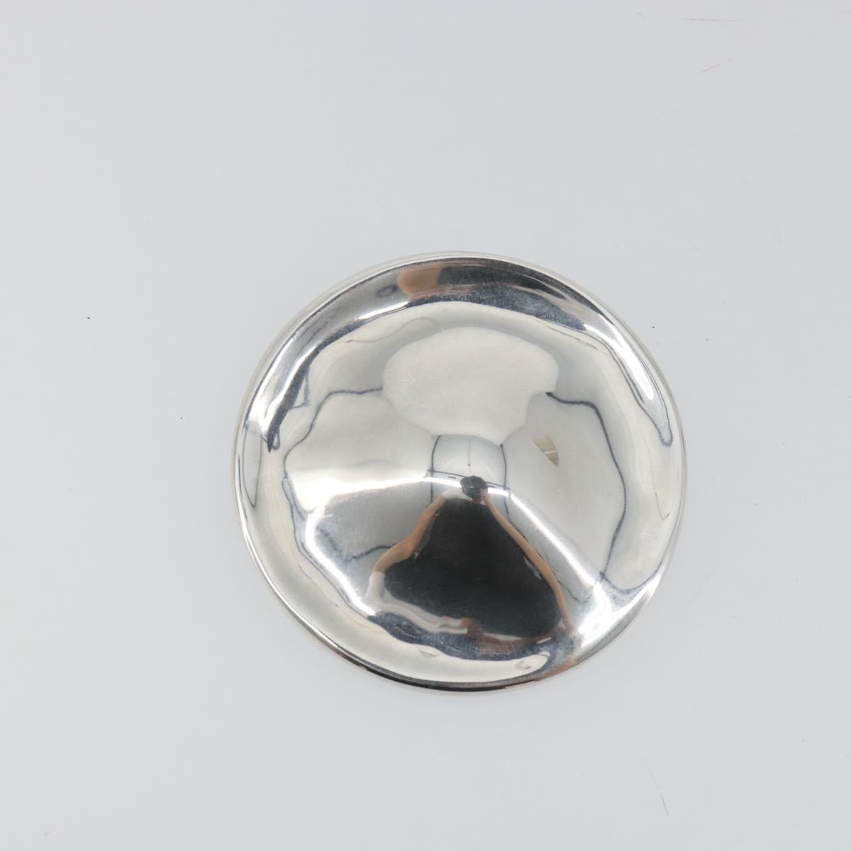 CELINE Brooch metal Silver Auth 181379A