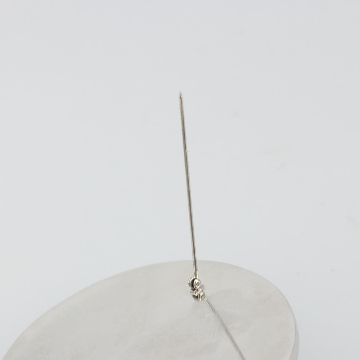 CELINE Brooch metal Silver Auth 181379A