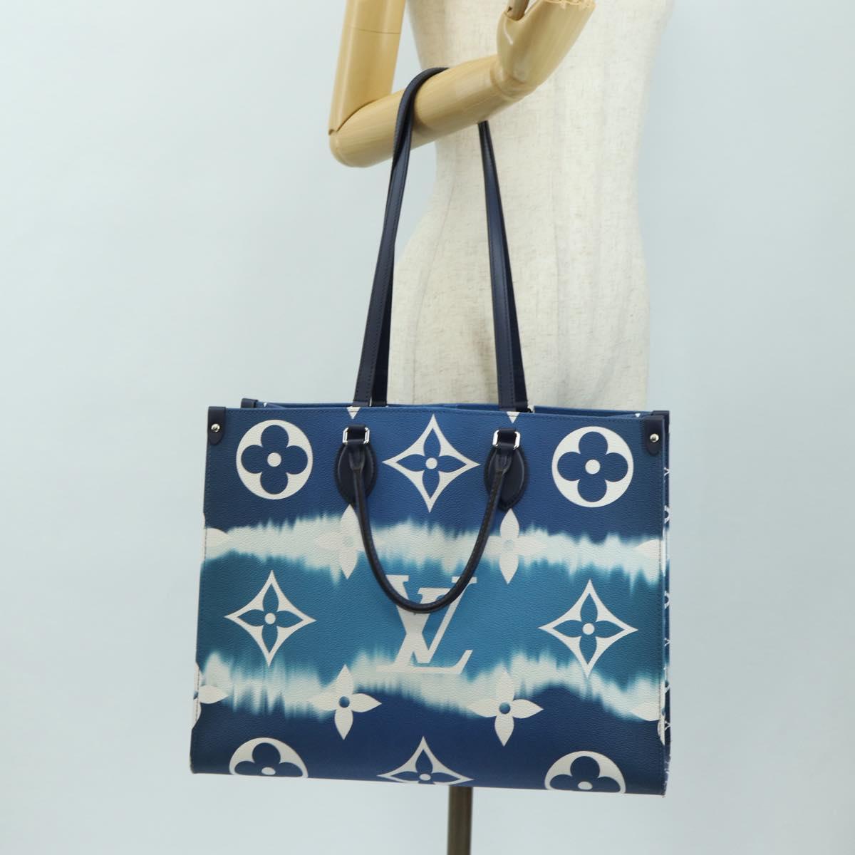 LOUIS VUITTON LV Escal Monogram On the Go GM Bag Blue M45120 LV Auth 181389SAM