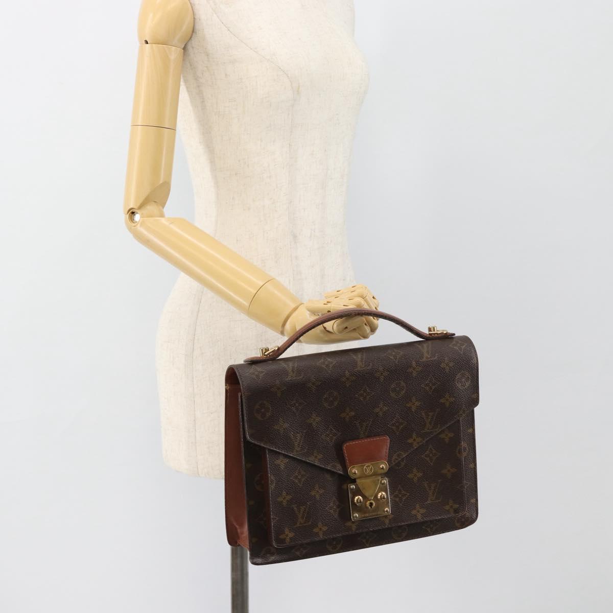 LOUIS VUITTON Monogram Monceau 28 Hand Bag M51185 LV Auth 181393