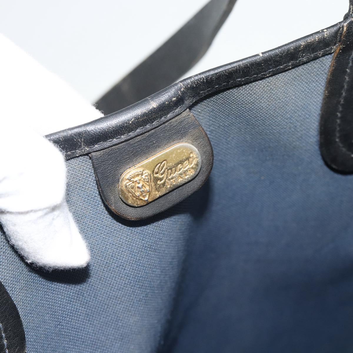 GUCCI Micro GG Supreme Sherry Line Bag PVC Navy Gold 002 904 0131 Auth 181396