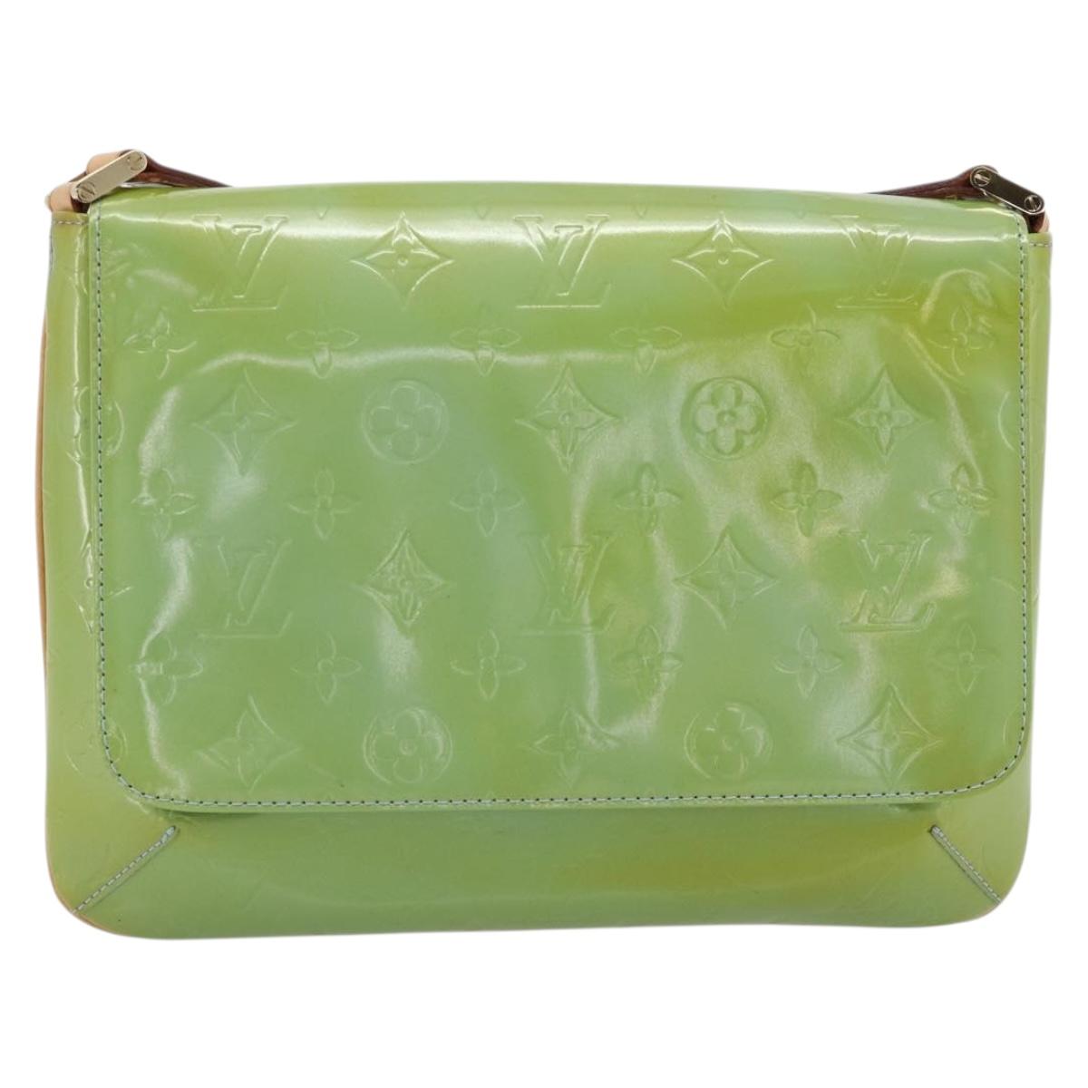 LOUIS VUITTON Monogram Vernis Thompson Street Bag Baby Blue M91009 Auth 181405