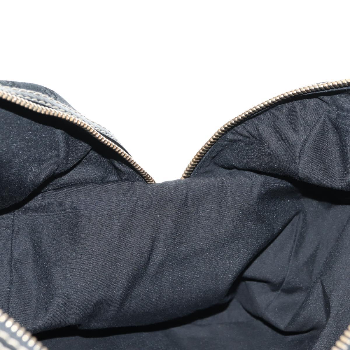 GUCCI GG Canvas Sherry Line Histeria Hand Bag Black Gold 186232 Auth 181412V
