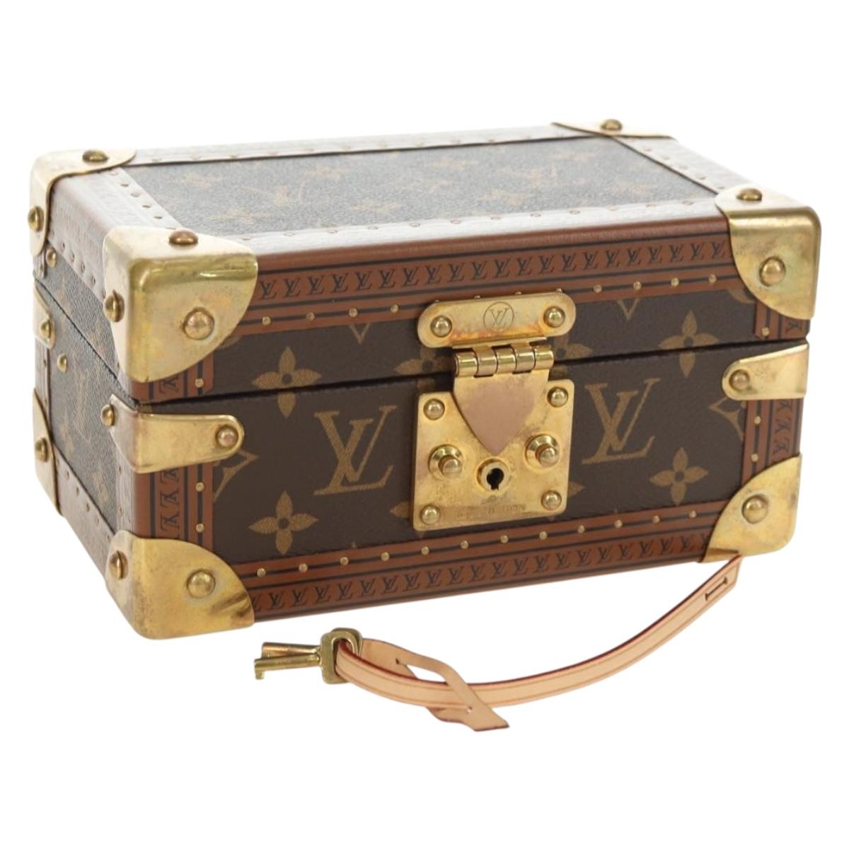 LOUIS VUITTON Monogram Coffretrezor 20 Jewelry Box Marron LV Auth 181425SM