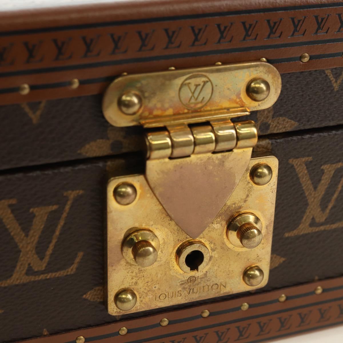 LOUIS VUITTON Monogram Coffretrezor 20 Jewelry Box Marron LV Auth 181425SM
