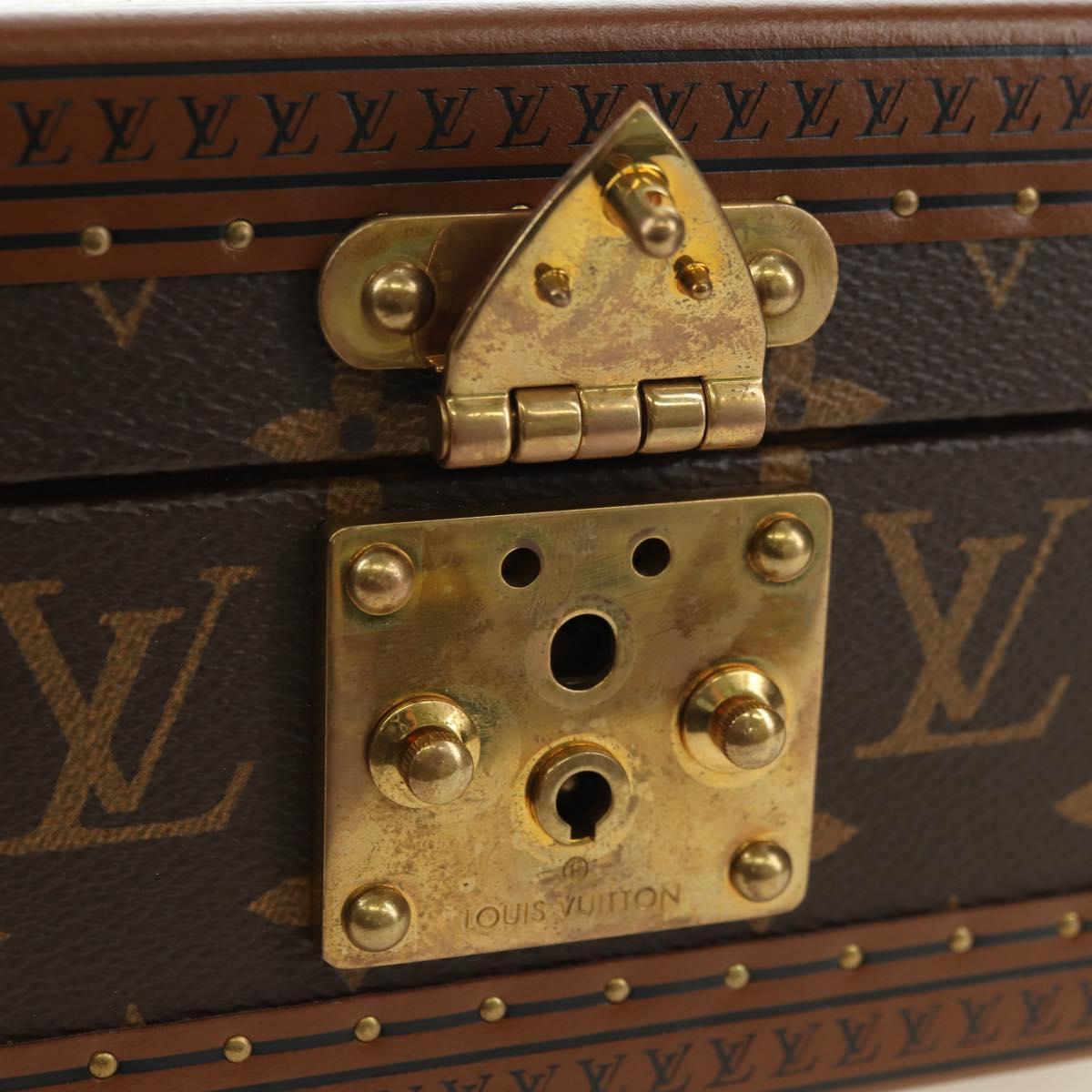 LOUIS VUITTON Monogram Coffretrezor 20 Jewelry Box Marron LV Auth 181425SM