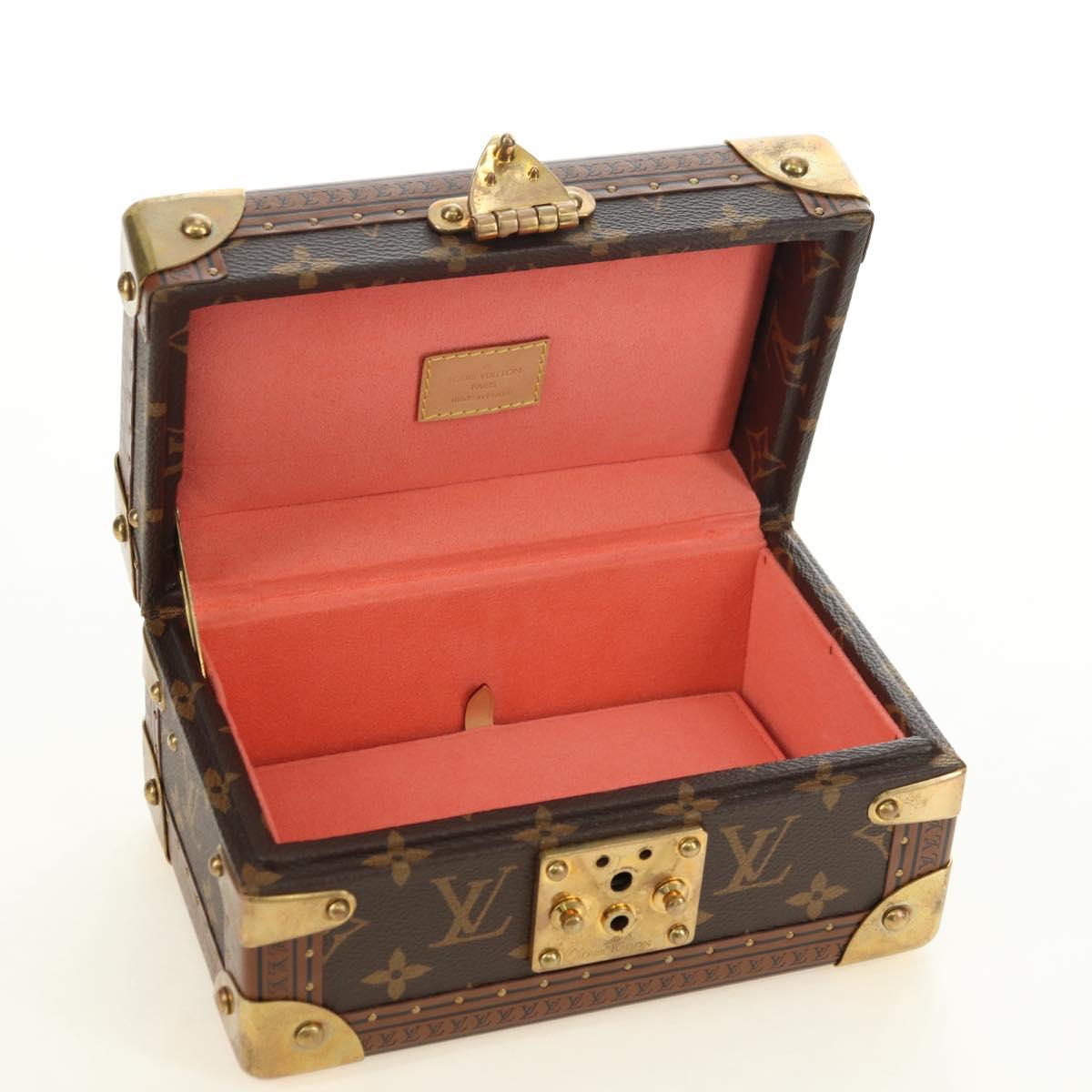 LOUIS VUITTON Monogram Coffretrezor 20 Jewelry Box Marron LV Auth 181425SM