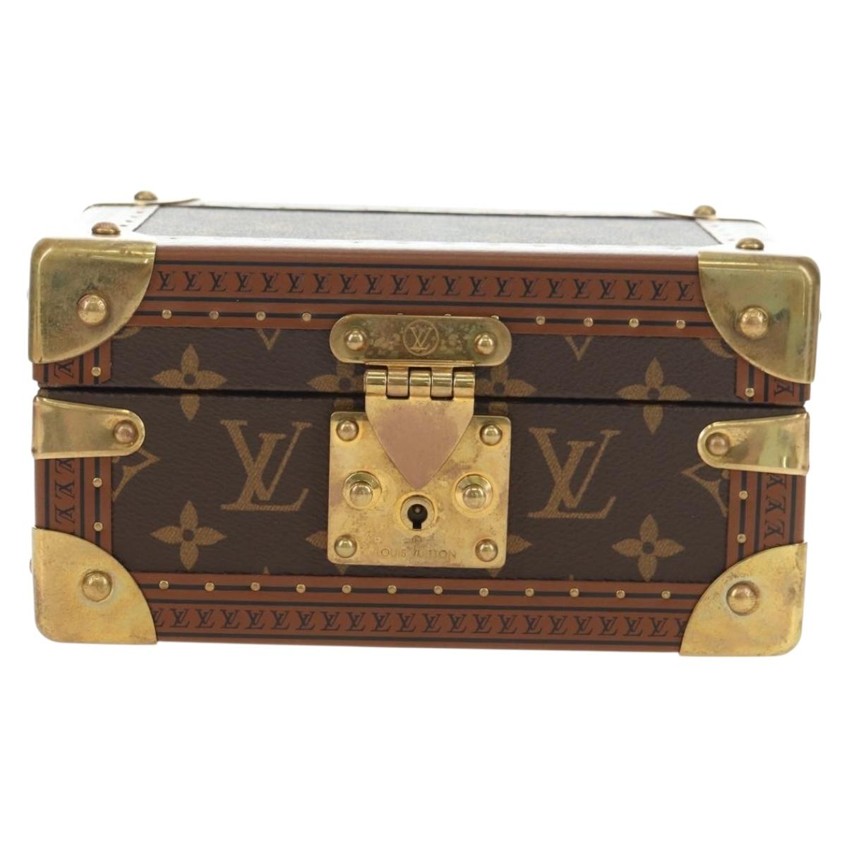 LOUIS VUITTON Monogram Coffretrezor 20 Jewelry Box Marron LV Auth 181425SM