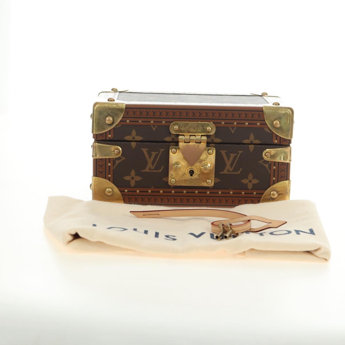 LOUIS VUITTON Monogram Coffretrezor 20 Jewelry Box Marron LV Auth 181425SM