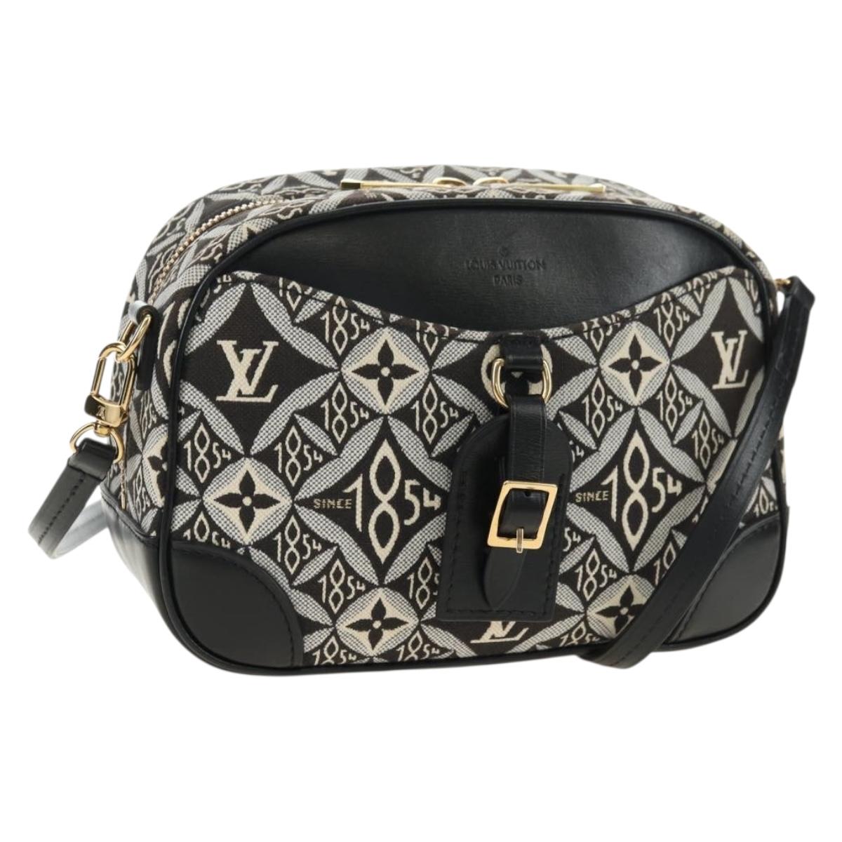 LOUIS VUITTON Monogram Jaguar Deauville MINI Bag Black M57205 LV Auth 181427M
