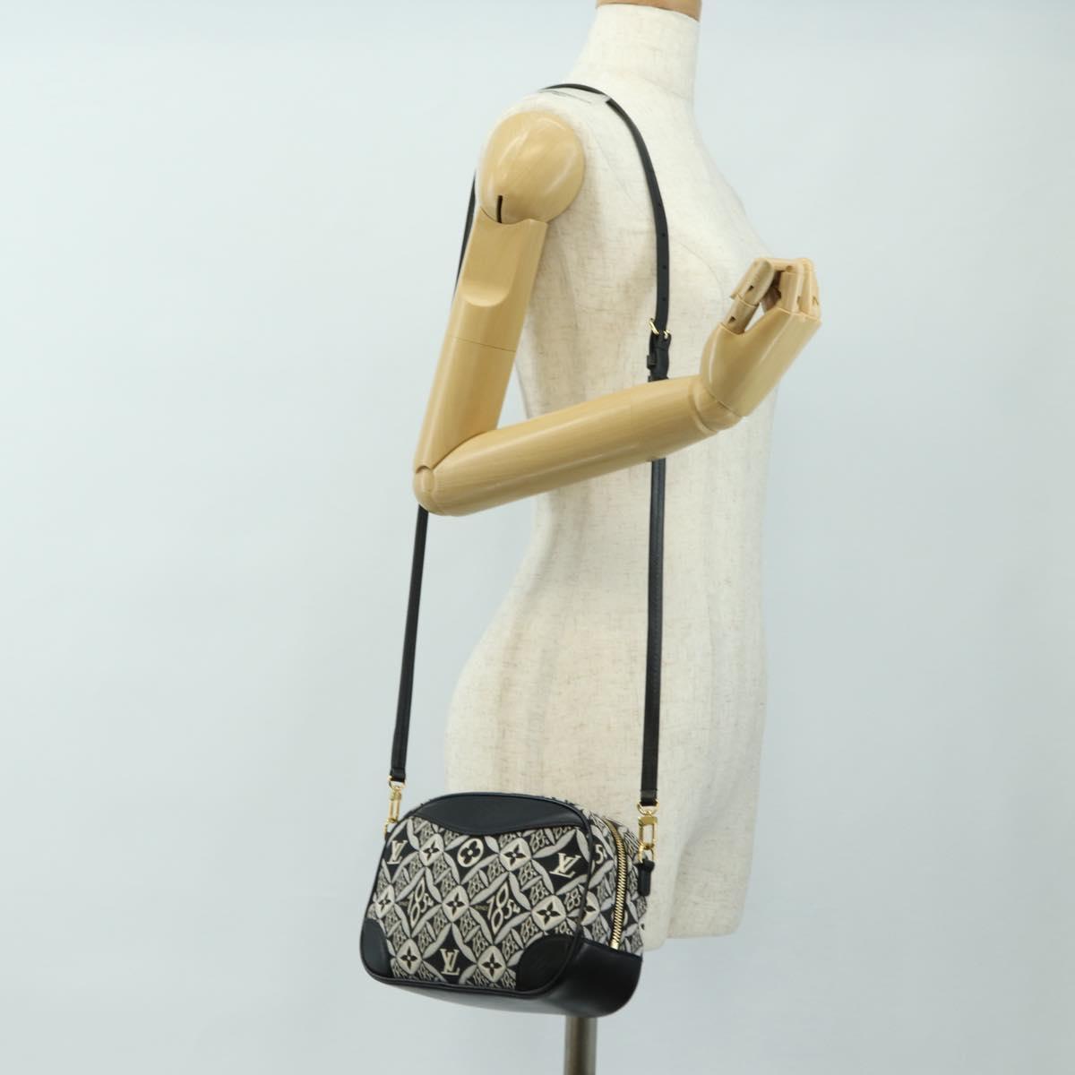 LOUIS VUITTON Monogram Jaguar Deauville MINI Bag Black M57205 LV Auth 181427M
