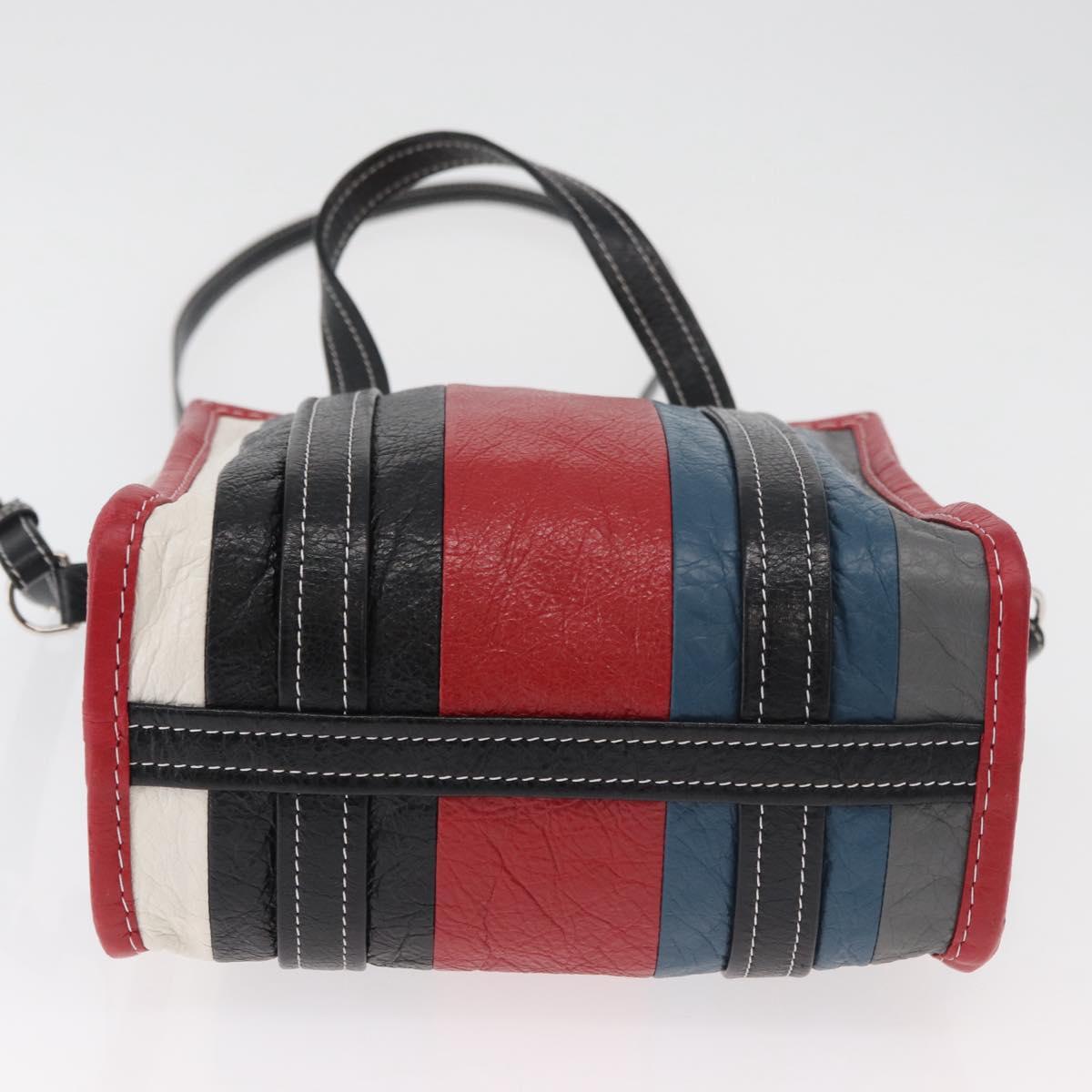 BALENCIAGA Bazaar Shopper XS Bag Leather 2way Multicolor 452458 Auth 181432A