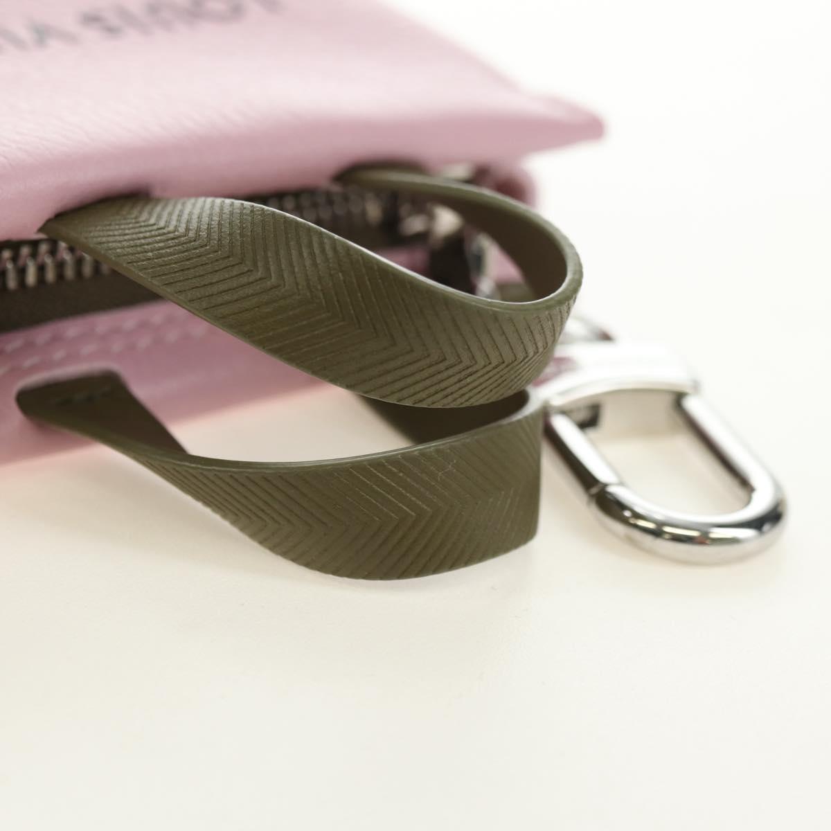 LOUIS VUITTON LV Mini Shopper Bag Charm Leather Pink M03136 LV Auth 181449SM