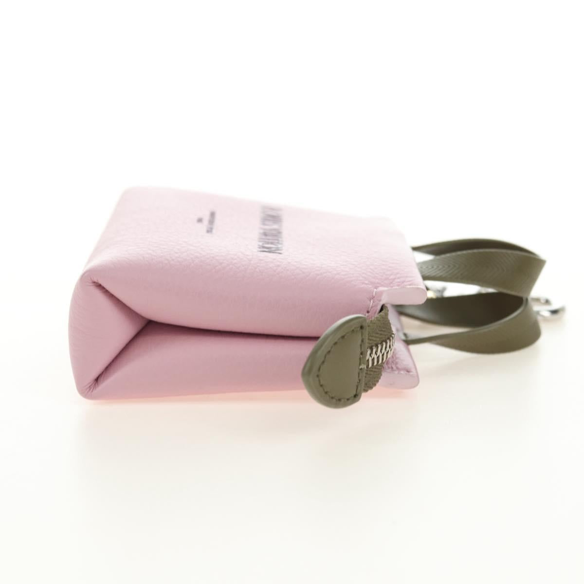 LOUIS VUITTON LV Mini Shopper Bag Charm Leather Pink M03136 LV Auth 181449SM