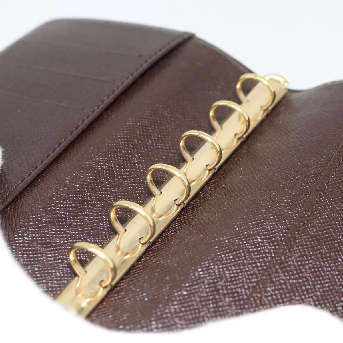 LOUIS VUITTON Damier Ebene Agenda PM Day Planner Cover R20700 LV Auth 181460