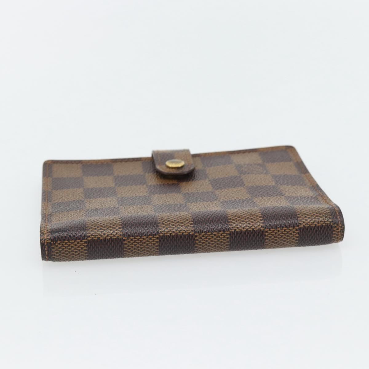 LOUIS VUITTON Damier Ebene Agenda PM Day Planner Cover R20700 LV Auth 181460