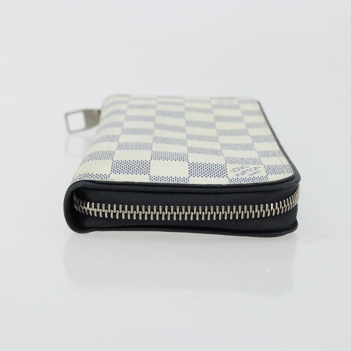 LOUIS VUITTON Damier Azur Zippy Wallet Vertical Long Wallet N62632 Auth 181462A
