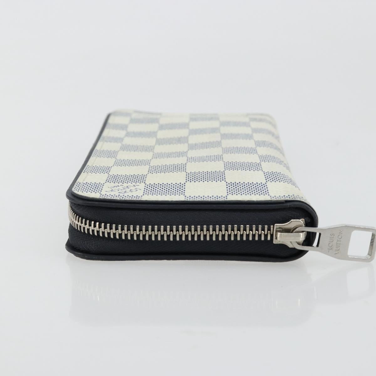 LOUIS VUITTON Damier Azur Zippy Wallet Vertical Long Wallet N62632 Auth 181462A