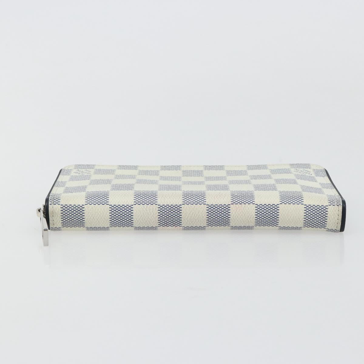 LOUIS VUITTON Damier Azur Zippy Wallet Vertical Long Wallet N62632 Auth 181462A