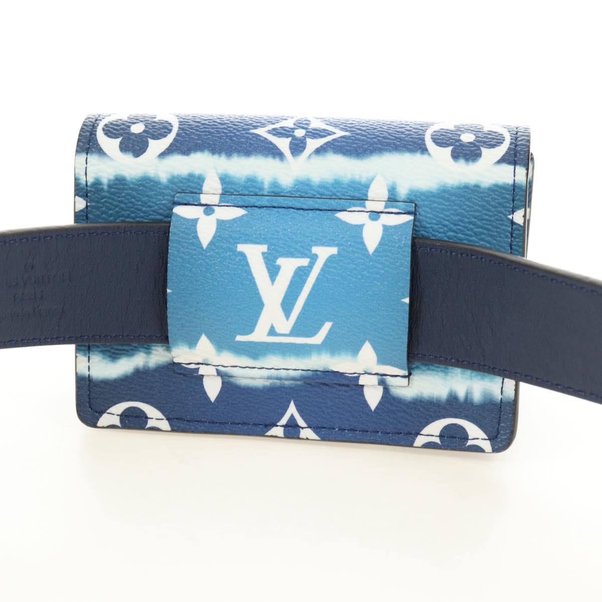 LOUIS VUITTON Monogram Escal Ceinture Belt 37.6"" Blue M0253W LV Auth 181468SM