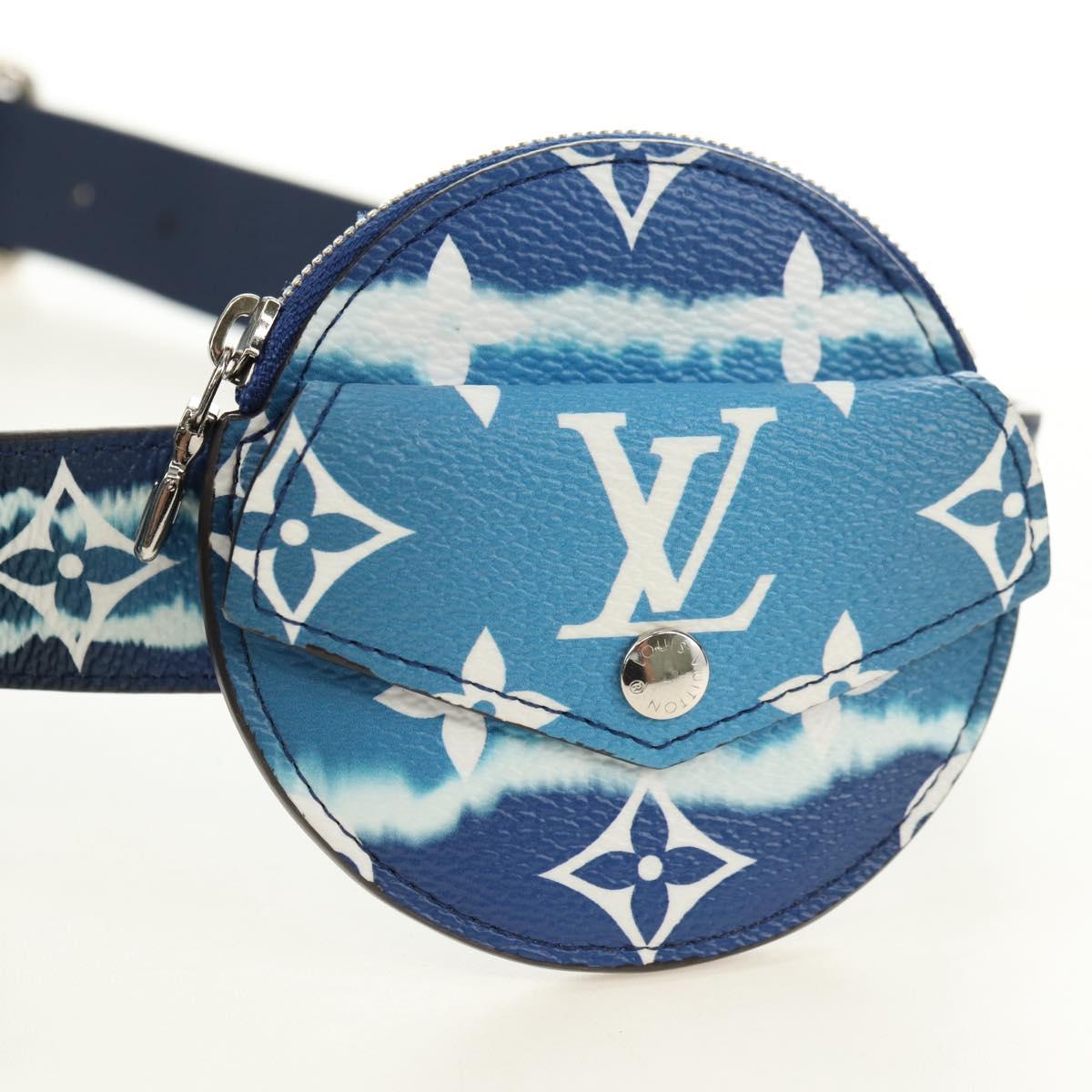 LOUIS VUITTON Monogram Escal Ceinture Belt 37.6"" Blue M0253W LV Auth 181468SM
