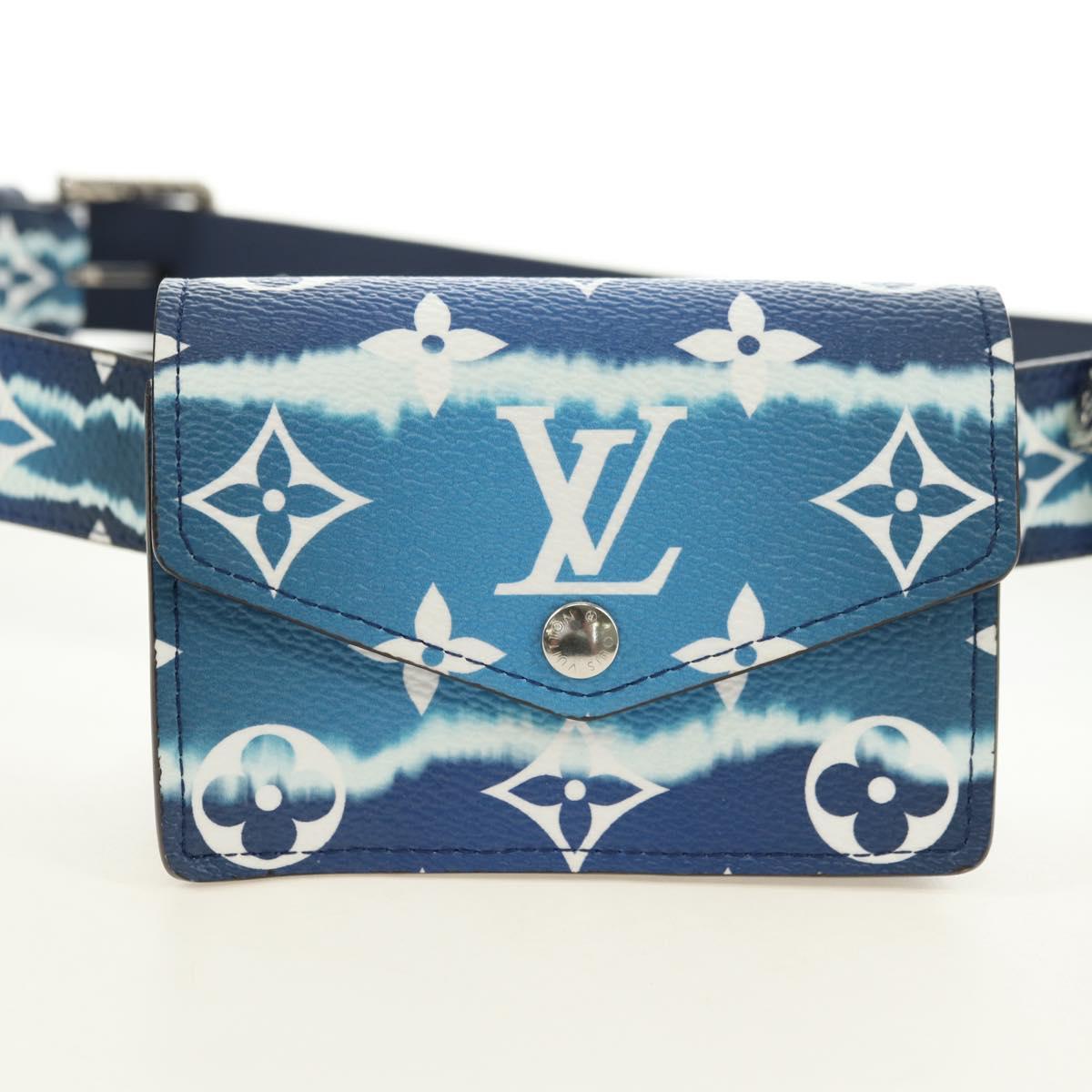LOUIS VUITTON Monogram Escal Ceinture Belt 37.6"" Blue M0253W LV Auth 181468SM