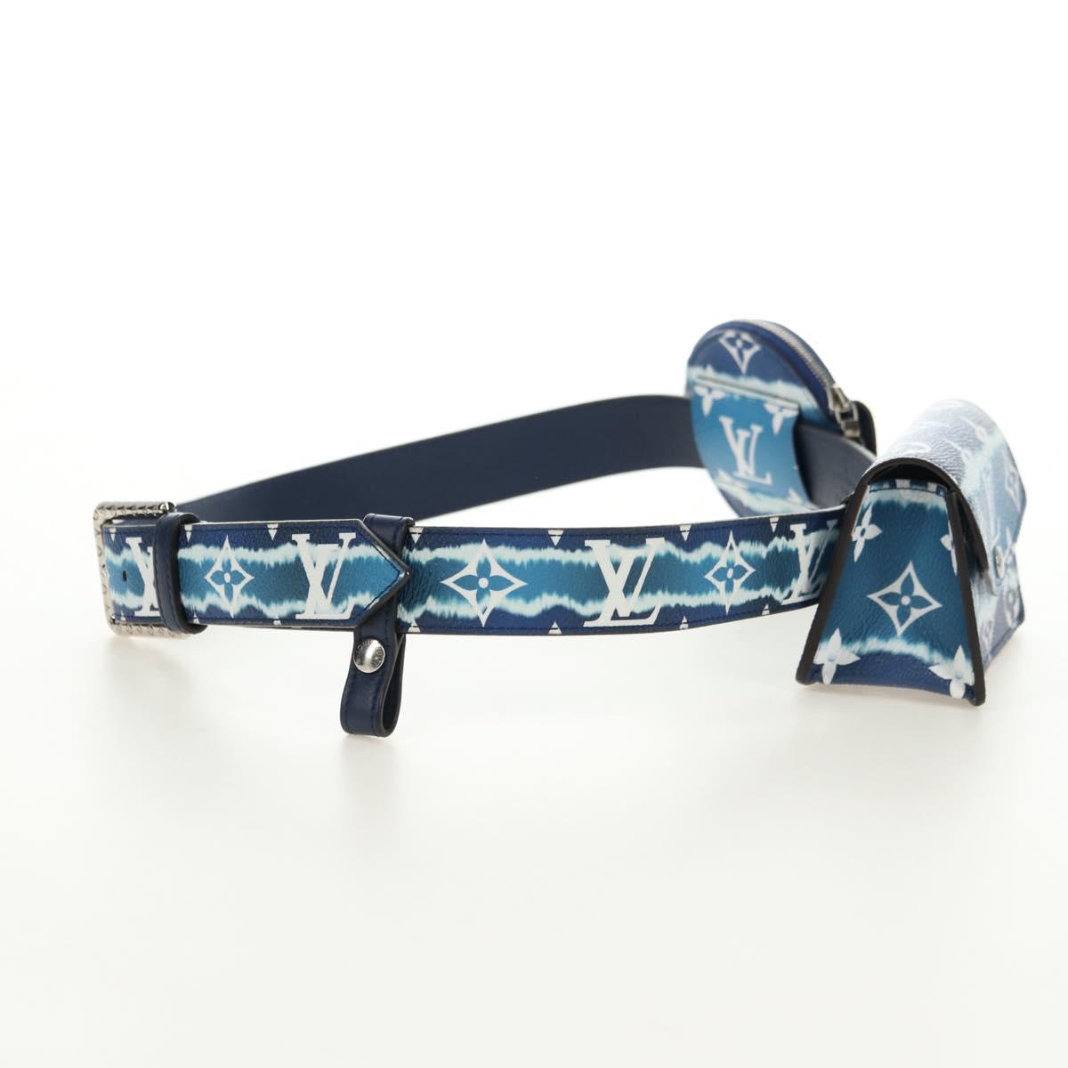 LOUIS VUITTON Monogram Escal Ceinture Belt 37.6"" Blue M0253W LV Auth 181468SM