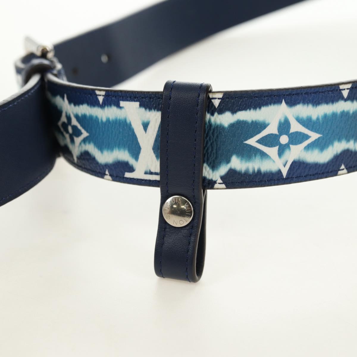 LOUIS VUITTON Monogram Escal Ceinture Belt 37.6"" Blue M0253W LV Auth 181468SM