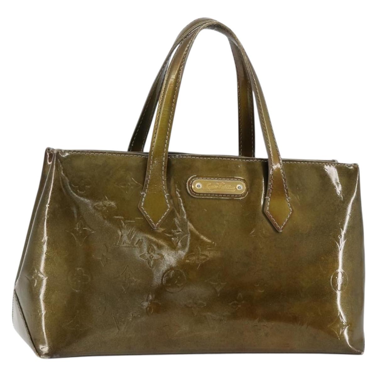 LOUIS VUITTON Monogram Vernis Wilshire PM Bag Gris Art Deco M91627 Auth 181471